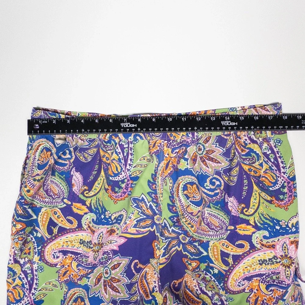 Polo Ralph Lauren‎ Paisley Swim Trunks Drawstring Mens Large - Liner Removed